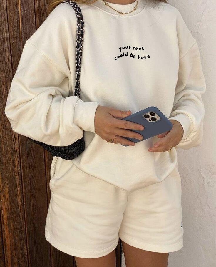 Custom Printed Crewneck Pinterest Aesthetic // Best Friend Sister Girlfriend Gift Personalized Minimalist Pullover Custom Cute Sweater von KALOStudios