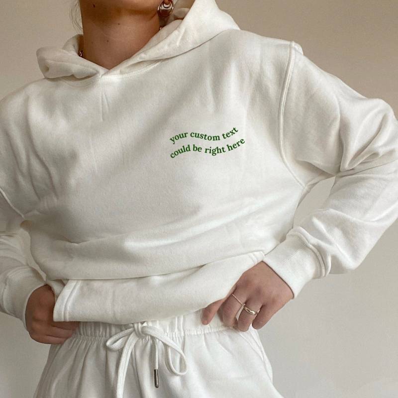 Custom Printed Hoodie Pinterest Aesthetic // Best Friend Girlfriend Grift Personalized Sweater Custom Embroidered Pullover von KALOStudios