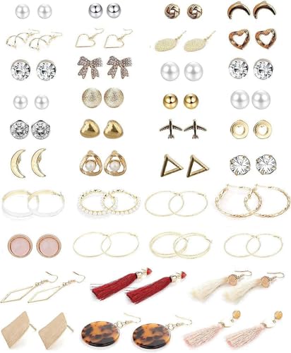 KALVICA 30/35 Paar Sortierte Damen Ohrringe Böhmische Lange Quastenohrringe für Frauen Mädchen Bunte Ausgefallene Baumelnde Ohrringe Günstiges Ohrring Set von KALVICA