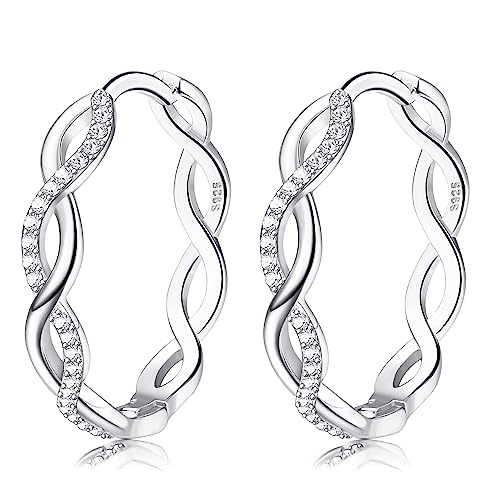 KALVICA 925 Sterling Silber Creolen Ohrringe für Damen Mädchen Hypoallergen Klein Schlafen Creolen Ohrringe mit AAA Zirkonia Kreolen Ohrringe Gold Silber 20/30MM von KALVICA