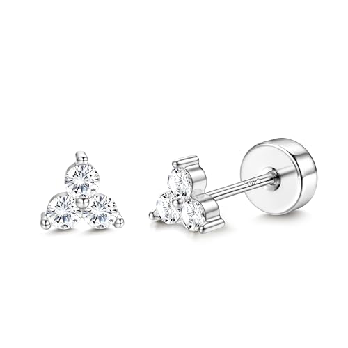 Ohrringe Silber 925 Gold Flatback - Ohrstecker Gold Klein Mit Stein - Ohrstecker Silber 925 Damen - Piercing Ohr Gold Helix Tragus Conch Piercing Ohrringe Silber 925 Gold Flatback - Ohrstecker Gold Klein Mit Stein - Ohrstecker Silber 925 Damen - Piercing Ohr Gold Helix Tragus Conch Piercing von KALVICA