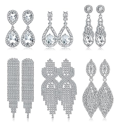 KALVICA Ohrringe Silber Hängend Hypoallergen Ohrstecker Silber Damen Cubic Zirkonia Weiß Vergoldet Damenohrringe für Hochzeit Prom von KALVICA