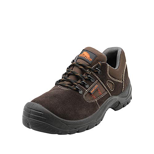 KAM-LITE Herren Arbeitsstiefel Slip on Sicherheitsschuhe Wildleder Leder Stahlkappe Working Knöchel Wanderschuhe S1P SRC von KAM-LITE