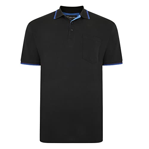 Kam Kbs Herren-Poloshirt KBS5400C mit Tasche, 3 Farboptionen in 2XL-8XL, Schwarz , XXXXXXXXL von KAM