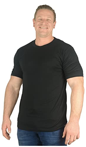 Kam Wyatt Herren-Thermo-Top mit kurzen Ärmeln, Gr. 2XL, 3XL, 4XL, 5XL, 6XL, 7XL, 8XL, Schwarz, Schwarz , XXXXX-Large von Kam