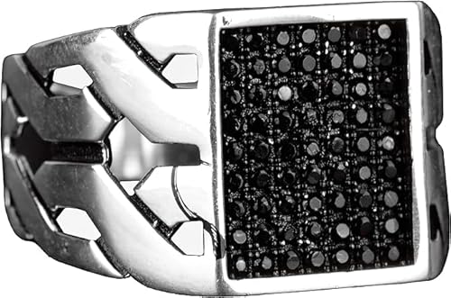 Handgefertigter Onyx-Stein, griechischer Schlüssel, Herren-Ring, 925er Sterlingsilber, Silber, Onyx Handgefertigter Onyx-Stein, griechischer Schlüssel, Herren-Ring, 925er Sterlingsilber, Silber, Onyx von KAMBO