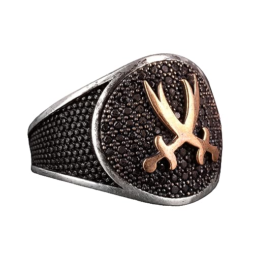 KAMBO 925K Massiver Sterling Silber Ring für Männer, Schwert Herrenring, Ritterschwertring, Edelstein KAMBO 925K Massiver Sterling Silber Ring für Männer, Schwert Herrenring, Ritterschwertring, Edelstein von KAMBO