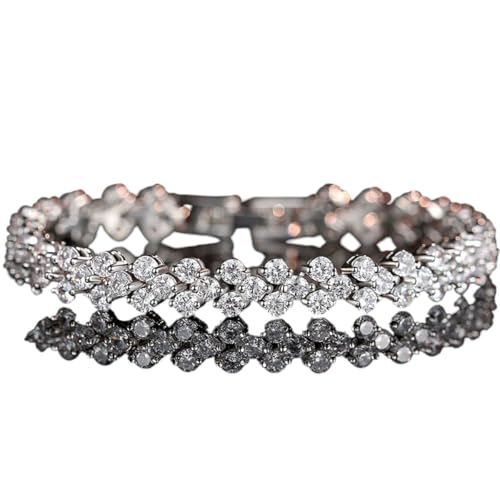 14 Karat Weißgold 2025 Moissanit-Diamant-Armband für Damen, Brautschmuck, Gedenkschmuck für Sie, Modeaccessoires, kreatives Geschenk 14 Karat Weißgold 2025 Moissanit-Diamant-Armband für Damen, Brautschmuck, Gedenkschmuck für Sie, Modeaccessoires, kreatives Geschenk von KAMESAREMEN