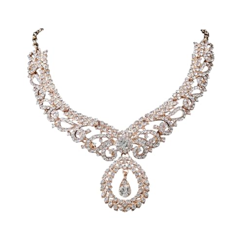 2025 Luxuriöse goldfarbene geometrische Kristall-Ohrringe, Choker-Halskette, Hochzeitsschmuck-Set, elegantes Party-Kostüm, Kleid, Accessoires, Dekoration, Schmuck, Gedenkzubehör, trendig, ideal als 2025 Luxuriöse goldfarbene geometrische Kristall-Ohrringe, Choker-Halskette, Hochzeitsschmuck-Set, elegantes Party-Kostüm, Kleid, Accessoires, Dekoration, Schmuck, Gedenkzubehör, trendig, ideal als von KAMESAREMEN