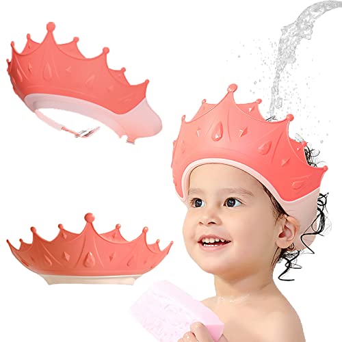 Duschhaube Kinder Baby Verstellbare Krone Haare Waschen Kinderschutz Schild Shampoo Schutz Baby-Visier für Augen, Ohren und Gesicht - KAMHBE (Blau)… von KAMHBE