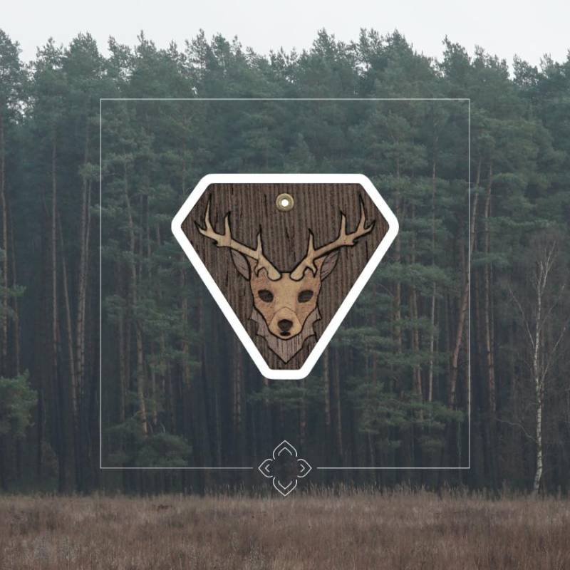 Kette, Anhänger, Halskette Mit Holzanhänger, Holzschmuck, Tierschmuck, Waldtier Hirsch, Bär, Eule, Fuchs von holztiere