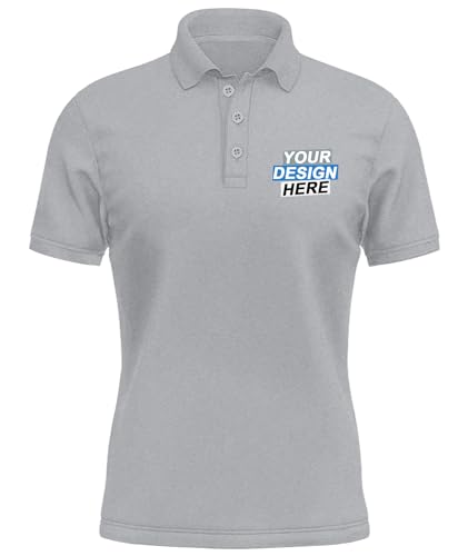 KAMKOO Custom Polo Shirts für Herren/Damen – Gestalte Dein eigenes T-Shirt mit personalisiertem Text, Logo oder Namen – Sportliches Golf Polo Shirt aus Baumwolle von KAMKOO