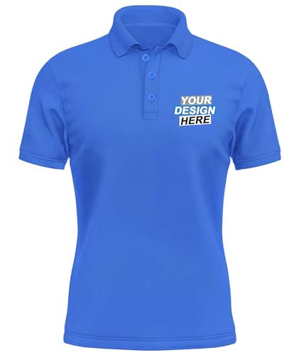KAMKOO Custom Polo Shirts für Herren/Damen – Gestalte Dein eigenes T-Shirt mit personalisiertem Text, Logo oder Namen – Sportliches Golf Polo Shirt aus Baumwolle von KAMKOO