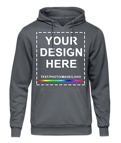 KAMKOO Herren Hoodie Bedrucken Lassen - Mit Wunschtext personalisiert - Kapuzenpullover als Geschenk für Männer selbst gestalten von KAMKOO
