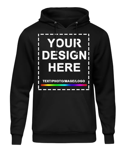 KAMKOO Individuelles Hoodie-Design – Gestalten Sie Ihr eigenes Männer- und Frauen-Pullover-Personalisiertes Sweatshirt – Customized Kapuzenpullover mit 2-seitigem Druck von KAMKOO