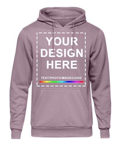 KAMKOO Individuelles Hoodie-Design – Gestalten Sie Ihr eigenes Männer- und Frauen-Pullover-Personalisiertes Sweatshirt – Customized Kapuzenpullover mit 2-seitigem Druck von KAMKOO