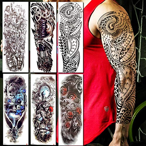 Baofuli Voller Arm Männer Frauen Temporäre Tattoos Aufkleber Lange Maori Totem Fake Tattoos Body Art Wasserdichte Tattoos Aufkleber Make-Up Baofuli Voller Arm Männer Frauen Temporäre Tattoos Aufkleber Lange Maori Totem Fake Tattoos Body Art Wasserdichte Tattoos Aufkleber Make-Up von KAMRL