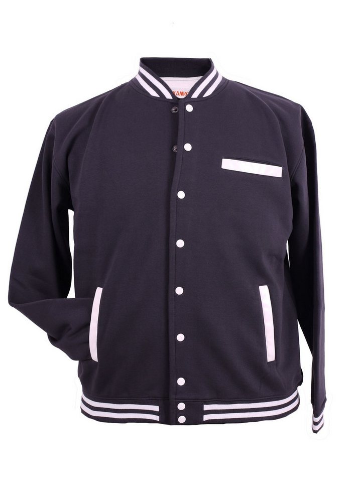 KAMRO Blouson College Jacke in großen Größen von Kamro, Grau von KAMRO