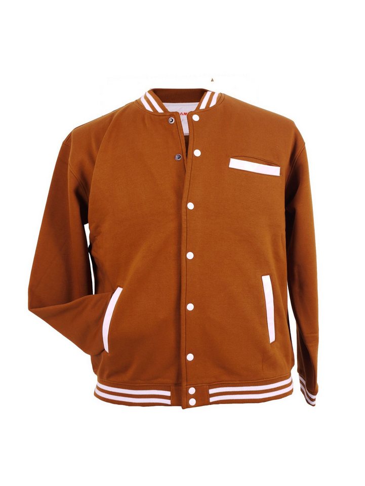 KAMRO Blouson College Jacke von Kamro in Herren Übergrößen, Braun KAMRO Blouson College Jacke von Kamro in Herren Übergrößen, Braun von KAMRO