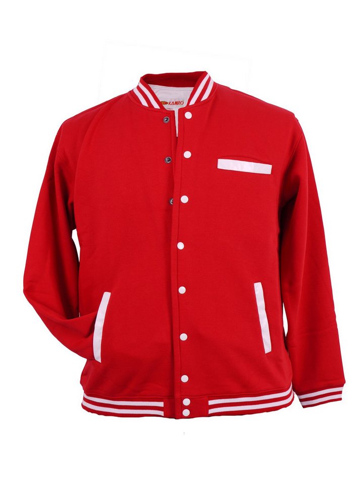 KAMRO Blouson College Jacke von Kamro in Herren Übergrößen, Rot KAMRO Blouson College Jacke von Kamro in Herren Übergrößen, Rot von KAMRO