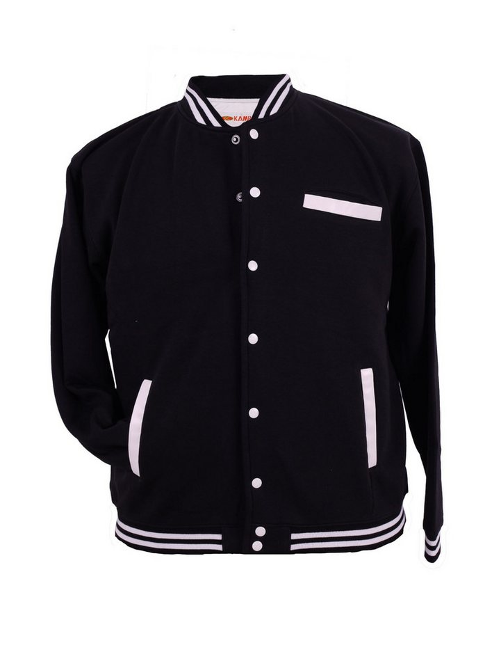 KAMRO Blouson Kamro College Jacke in großen Größen, Schwarz von KAMRO