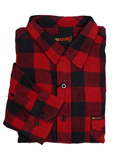 KAMRO Holzfäller-Langarmhemd Übergröße 10XL, rot, Größe:8XL von KAMRO