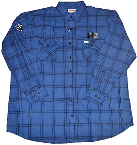 KAMRO Übergrößen Herren-Karo-Hemd Blau/Schwarz 8XL von KAMRO