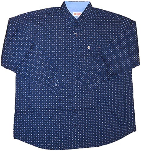 KAMRO Übergrößen Herrenhemd Navy mit Print 9XL von KAMRO