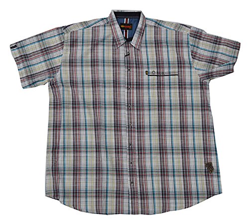 KAMRO Übergrößen ! Kurzarm Hemd Rot/Blau/Gelb/Weiß/Schwarz kariert 7XL von KAMRO