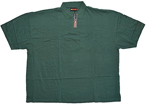 KAMRO Übergrößen ! Tolles Basic Polo-Shirt Piqué Tannengrün mit Brusttasche 6XL von KAMRO