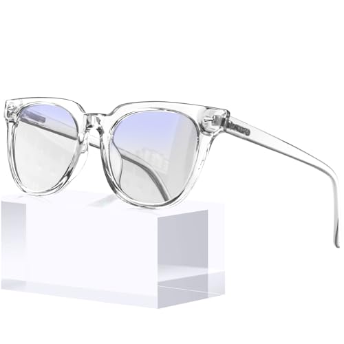 KANASTAL Blaulichtfilter Brille Ohne Sehstärke TR90 Anti Blaulicht Brille Herren und Damen Transparent Rahmen Blaufilter Brille Entspiegelt für PC/Handy/TV/Gaming UV 400 Schutz von KANASTAL