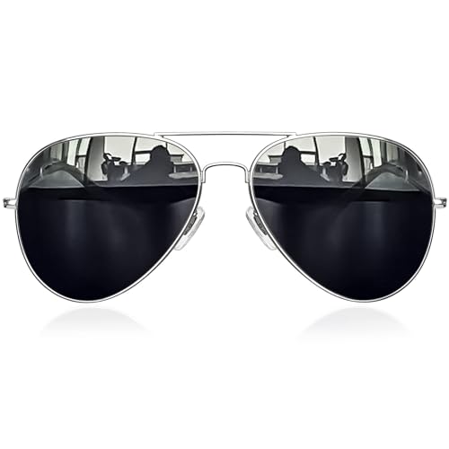 KANASTAL Sonnenbrille Herren und Damen Polarisiert Schwarz mit Premium Metallrahmen UV400 Schutz Klassisch Fahrerbrille für Fahren und Outdoor-Sportarten von KANASTAL