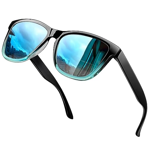 KANASTAL Sonnenbrille Herren und Damen Verspiegelt Blaue UV400 Schutz Retro Sonnenbrillen Unisex Klassische Fahrende Brille für Reise Wandern und Alltag von KANASTAL