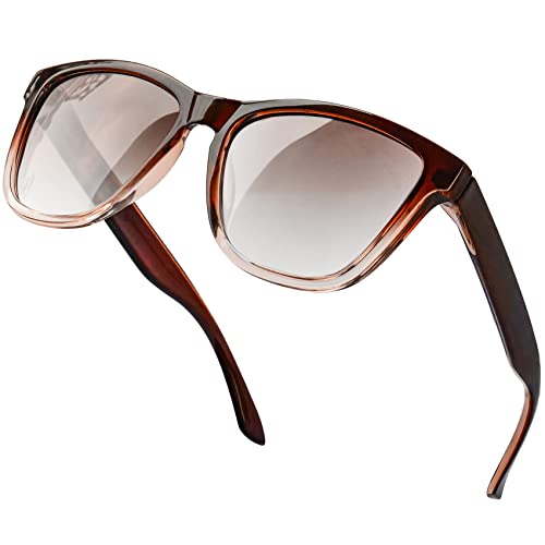 KANASTAL Sonnenbrille Herren Polarisierte Braun Damen UV400 Schutz Rechteck Retro Unisex Klassische Fahrende Brille für Reise Wandern und Alltag von KANASTAL