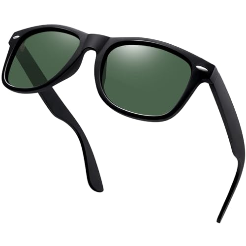 KANASTAL Sonnenbrille Herren und Damen Polarisiert Braun Gläser Rechteck Retro Unisex Klassische Sonnenbrillen mit UV400 Schutz für Wandern und Alltag von KANASTAL