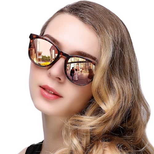 KANASTAL Sonnenbrille Verspiegelt Rosa Klassisch Retro Vintage Sonnenbrillen Damen mit UV400 Schutz von KANASTAL