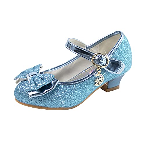 KANDEMY Mädchen Prinzessin Schuhe mit Absatz Glitzer Festliche Schuhe Kinder Stöckelschuhe für Mädelsabend Hochzeit Geburtstag Halloween Karneval Fasching Verkleidung als Prinzessinnen Kleid Zubehör von KANDEMY