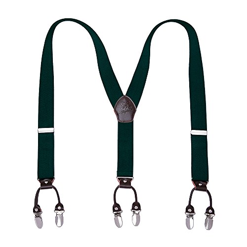 KANGDAI Hosenträger für Herren Breit Y Style 3.5 CM Mit Sehr 6 Starke Metall Clip Durable Elastic Verstellbare Hosenträger Geschenkbox für Herren und Damen von KANGDAI
