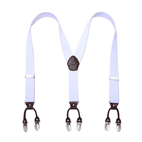 KANGDAI Hosenträger für Herren Breit Y Style 3.5 CM Mit Sehr 6 Starke Metall Clip Durable Elastic Verstellbare Hosenträger Geschenkbox für Herren und Damen von KANGDAI