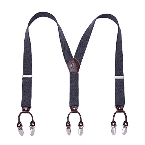 KANGDAI Hosenträger für Herren Breit Y Style 3.5 CM Mit Sehr 6 Starke Metall Clip Durable Elastic Verstellbare Hosenträger Geschenkbox für Herren und Damen von KANGDAI
