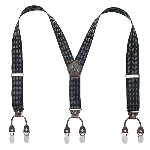 KANGDAI Hosenträger für Herren Breit Y Style 3.5 CM Mit Sehr 6 Starke Metall Clip Durable Elastic Verstellbare Hosenträger Geschenkbox für Herren und Damen von KANGDAI
