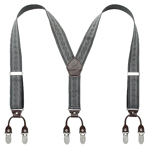 KANGDAI Herren Hosenträger 6 Clips Heavy Duty Men Braces Y Zurück 20 Farben Durable Elastic Verstellbare Hosenträger Starke Metall Clips Hosenträger KANGDAI Herren Hosenträger 6 Clips Heavy Duty Men Braces Y Zurück 20 Farben Durable Elastic Verstellbare Hosenträger Starke Metall Clips Hosenträger von KANGDAI