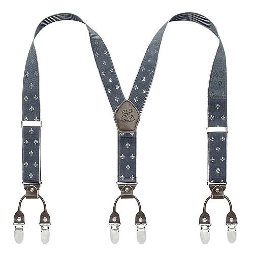KANGDAI Hosenträger für Herren Breit Y Style 3.5 CM Mit Sehr 6 Starke Metall Clip Durable Elastic Verstellbare Hosenträger Geschenkbox für Herren und Damen von KANGDAI