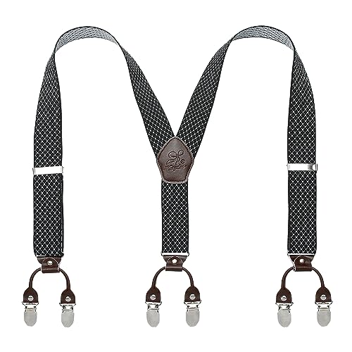 KANGDAI Hosenträger für Herren Breit Y Style 3.5 CM Mit Sehr 6 Starke Metall Clip Durable Elastic Verstellbare Hosenträger Geschenkbox für Herren und Damen KANGDAI Hosenträger für Herren Breit Y Style 3.5 CM Mit Sehr 6 Starke Metall Clip Durable Elastic Verstellbare Hosenträger Geschenkbox für Herren und Damen von KANGDAI