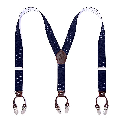 KANGDAI Hosenträger für Herren Breit Y Style 3.5 CM Mit Sehr 6 Starke Metall Clip Durable Elastic Verstellbare Hosenträger Geschenkbox für Herren und Damen von KANGDAI
