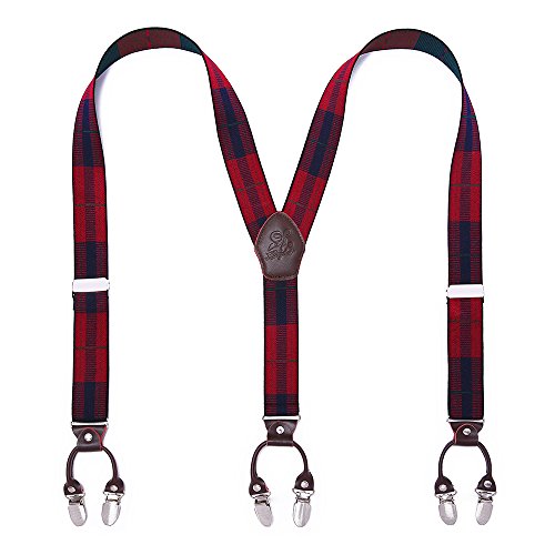 KANGDAI Hosenträger für Herren Breit Y Style 3.5 CM Mit Sehr 6 Starke Metall Clip Durable Elastic Verstellbare Hosenträger Geschenkbox für Herren und Damen von KANGDAI