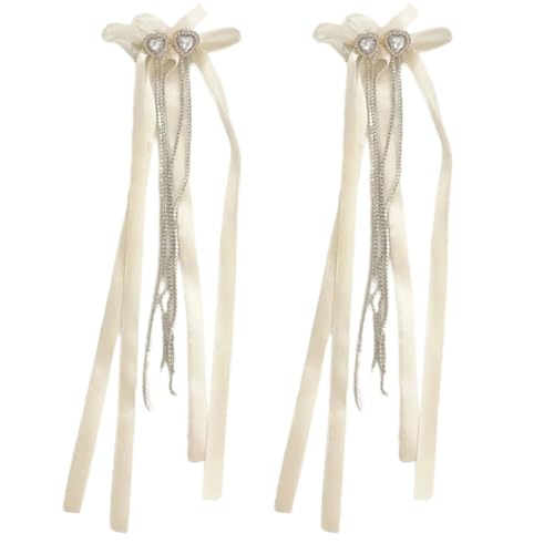 KANGQL Haarspange mit Schleife, Haarspange mit Fransen, für Mädchen, Haarschleifen, elegante Haarspangen von KANGQL