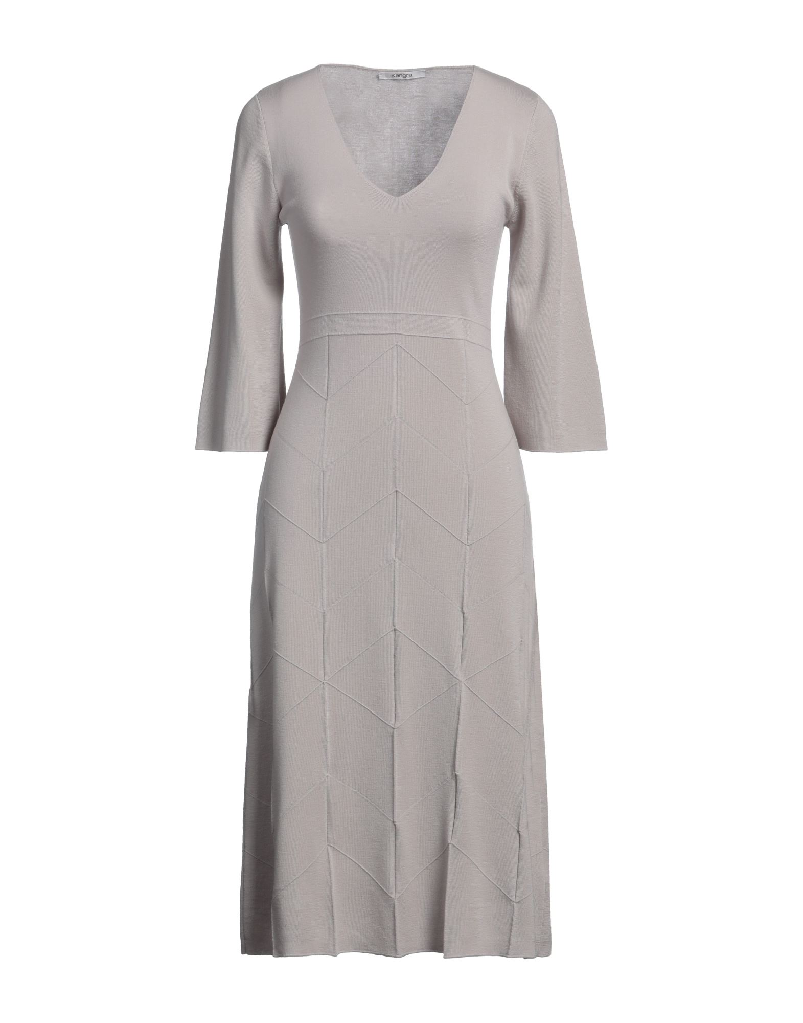 KANGRA Midi-kleid Damen Hellgrau von KANGRA