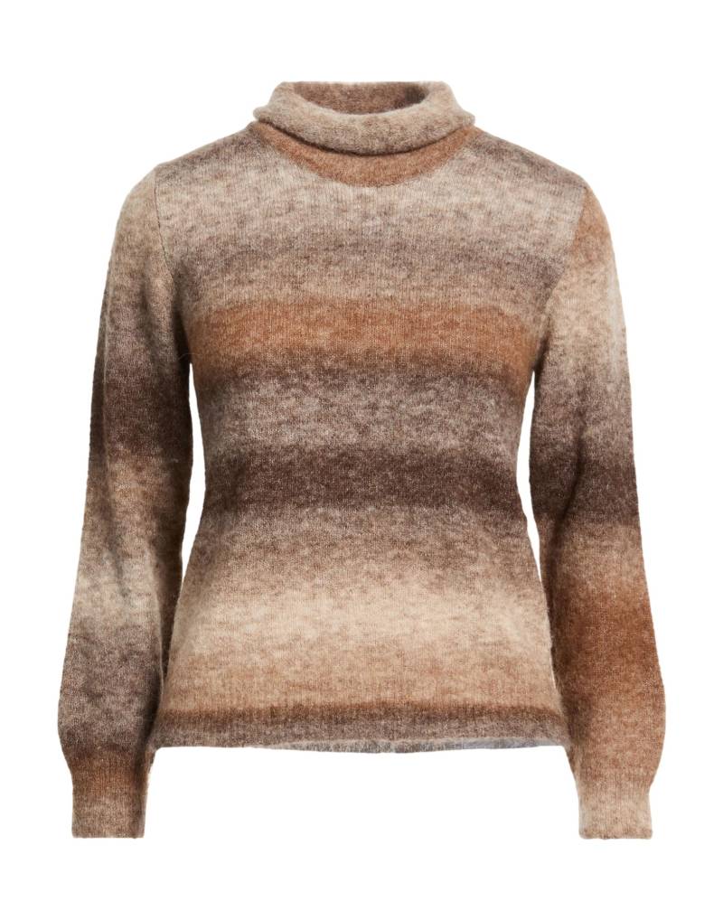 KANGRA Rollkragenpullover Damen Dunkelbraun von KANGRA