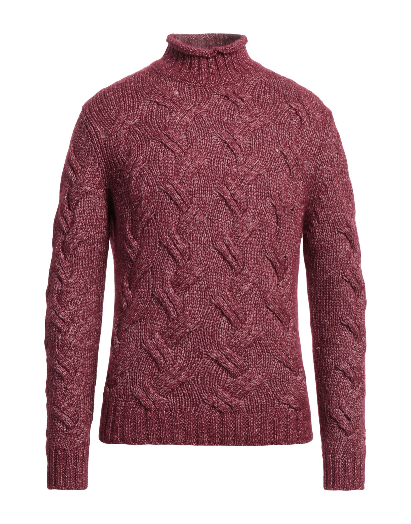 KANGRA Rollkragenpullover Herren Bordeaux von KANGRA